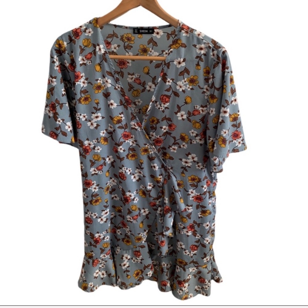 SHEIN Floral Wrap Dress